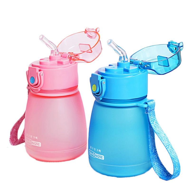 Kid's Plastic Water Bottles with Straw 300 ml