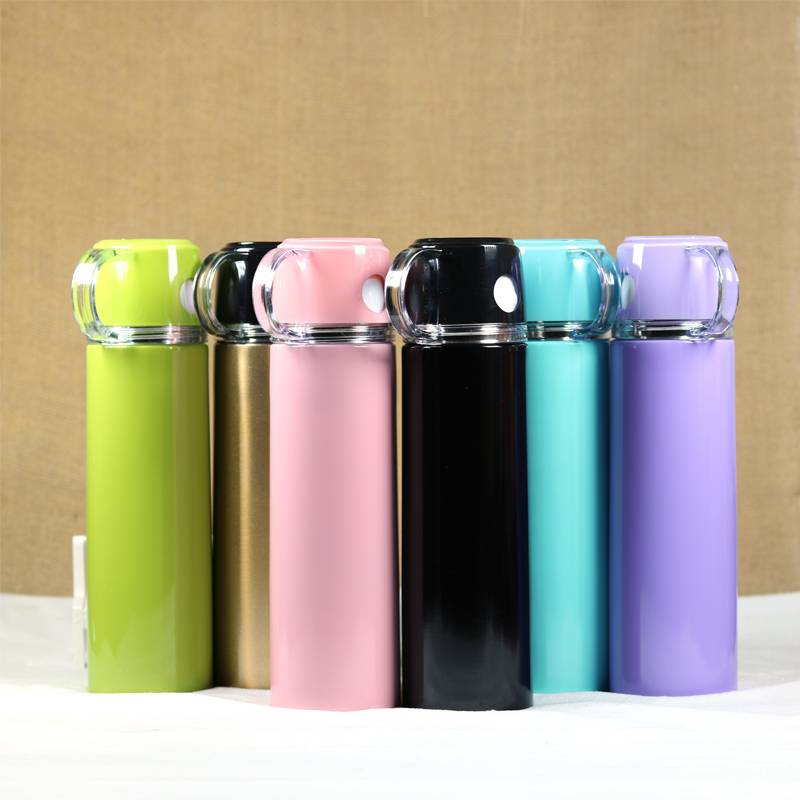 Solid Color Vacuum Insulated Thermos with Cup | Sporty Bottle