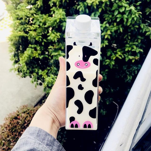 500ml Cute Milk Carton Shaped Water Bottle